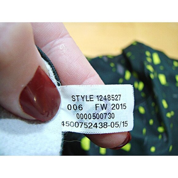 Under Armour Womens Fitted Cold Gear 1/2 Zip Pullover Blk Gray Yellow M/L Thumb - Picture 5 of 12